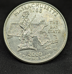 193 - Estados Unidos da América ¼ dólar, 2000 D - Massachusetts