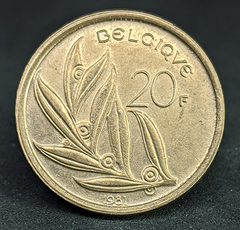 901 - Bélgica 20 francos, 1981 - Níquel-Bronze - 25.6mm - KM# 159