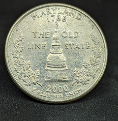 215 - Estados Unidos da América ¼ dólar, 2000 P - Estado de Maryland