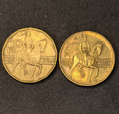 220 - Duas moedas da República Checa