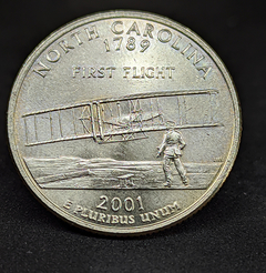 226 - Estados Unidos da América ¼ dólar, 2001 D - Estado de Carolina do Norte