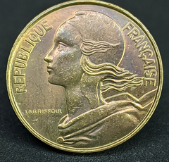 898 - França 10 cêntimos, 1976 - Alumínio-Bronze - 20mm - KM# 929 - comprar online