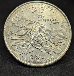 234 - Estados Unidos da América ¼ dólar, 2002 P - Estado de Mississippi