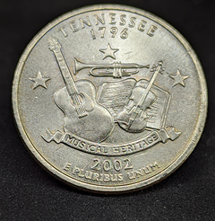 238 - Estados Unidos da América ¼ dólar, 2002 D - Tennessee