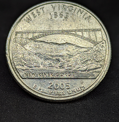264 - Estados Unidos da América ¼ dólar, 2005 P - West Virginia
