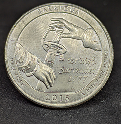208 - Estados Unidos da América ¼ dólar, 2015 P - Parque Histórico Nacional Saratoga