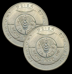310 - Duas moedas FAO da Polônia