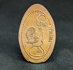 1042 - Medalha feita com moeda de 5 euros - Portugal