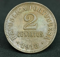 449 - Portugal 2 centavos, 1918 - Com linda pátina