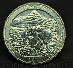 487 - Estados Unidos da América quarter dólar, 2011 - Quarto de dólar do Parque Nacional de Glaciar