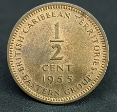 692 - Estados do Caribe Oriental ½ cêntimo, 1955