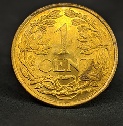 747 - Moeda das Antilhas Holandesas 1 cêntimo, 1963, Bronze, 19mm. Peça com lindíssimo brilho de cunho - comprar online