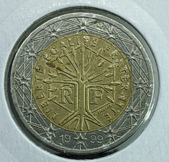 805 - França 2 euro, 1999 - Bimetálica