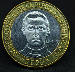 823 - República Dominicana 5 pesos, 2022 - Bimetálica - comprar online