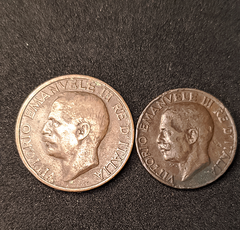 928 - Duas moedas da Itália - comprar online