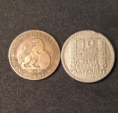 949 - Duas moedas estrangeiras, Espanha e França