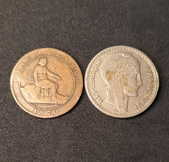949 - Duas moedas estrangeiras, Espanha e França - comprar online