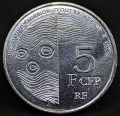 113 - Territórios Franceses do Pacífico 5 francos, 2021