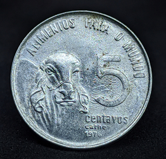 028 - Brasil 5 centavo, 1976 - Série FAO - Carne - MBC