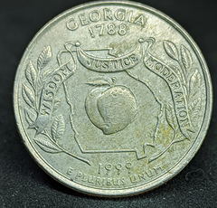 1406 - Estados Unidos ¼ dólar, 1999 D - Estado da Georgia