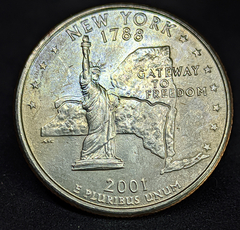 1446 - Estados Unidos ¼ dólar, 2001 P - Estado de Nova Iorque