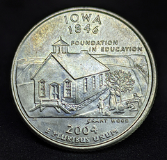 1474 - Estados Unidos ¼ dólar, 2004 D - Iowa