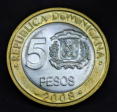 2145 - República Dominicana 5 pesos, 2008