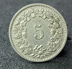 2644 - Suíça 5 rappen, 1957