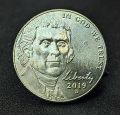 234 - Estados Unidos 5 cêntimos, 2019 D - Jefferson Nickel - Com lindo brilho de cunho - comprar online