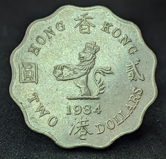 461 - Hong Kong 2 dólares, 1984