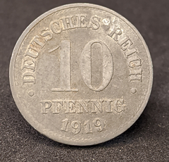 724 - Alemanha 10 pfennig, 1919