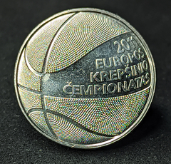 1340 - Lituânia 1 litas, 2011 - Campeonato Europeu de Basquete - comprar online