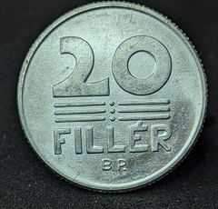 1181 - Hungria 20 filler, 1990 - Com brilho de cunho