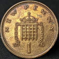 1899 - Reino Unido 1 penny novo, 1973