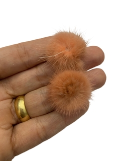 POMPOM ACHATADINHO SALMON (2,5CM) - 02 UNIDADES