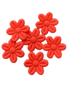 MINI FLOR PRENSADA LARANJA NEON 2CM - 20 UNIDADES