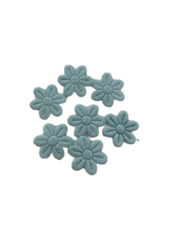 MINI FLOR PRENSADA AZUL BEBÊ 2CM - 20 UNIDADES