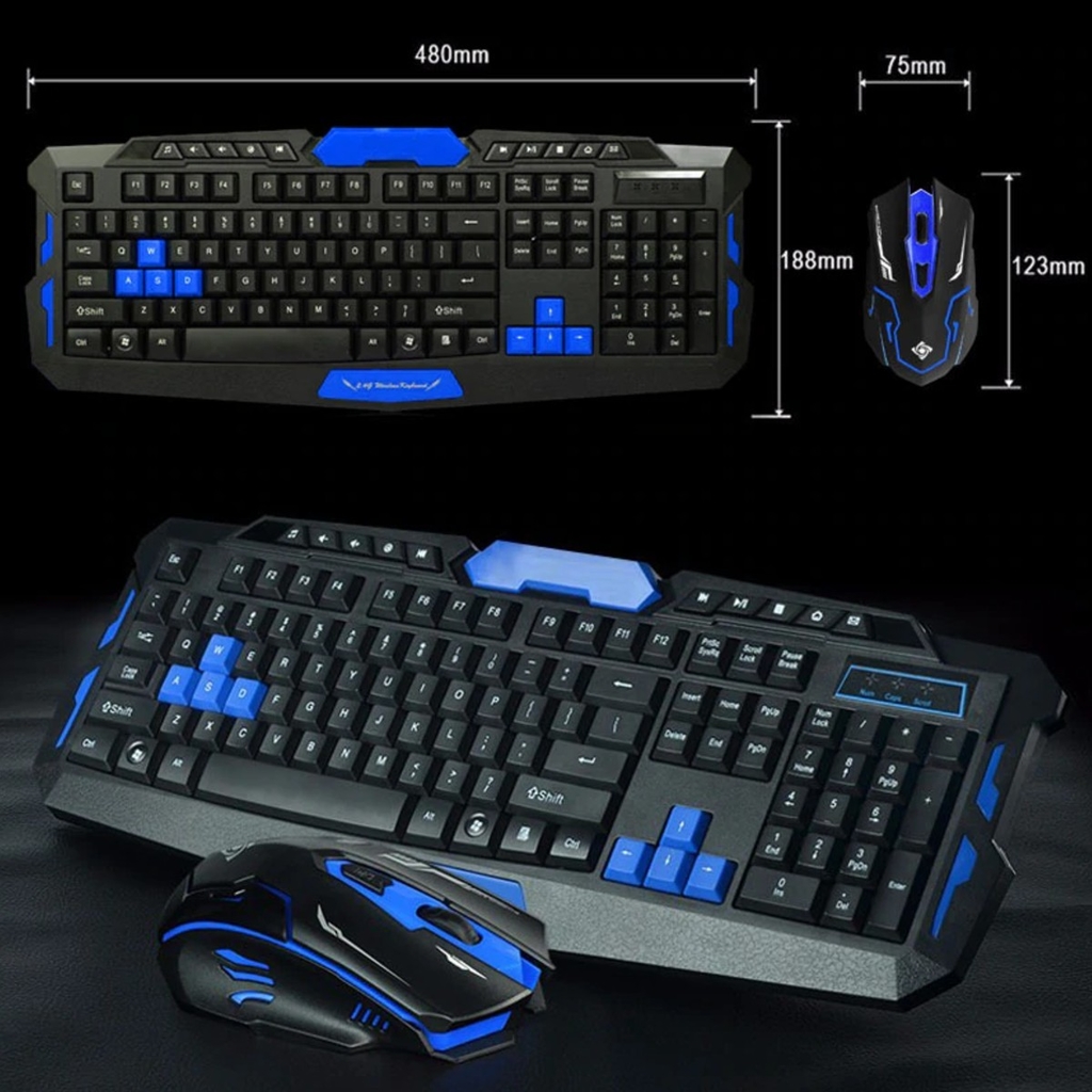 KIT WIRELLES HK8100 TECLADO MOUSE INALAMBRICO