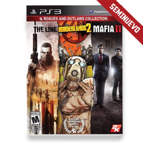 ROGUE AND THE OUTLAWS COLLECTION COLLECTION: SPEC OPS THE LINE, BORDERLANDS 2, MAFIA 2 - PS3 FISICO USADO
