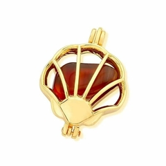 Pingente Concha Chamador de Anjo Banho Ouro 18k - comprar online