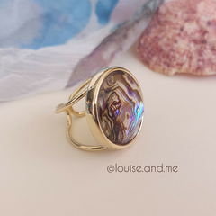 Abalone Anel Banho Ouro 18k (Ajustável) - loja online