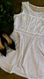 Vestido Renda Branca com Forro em Nude