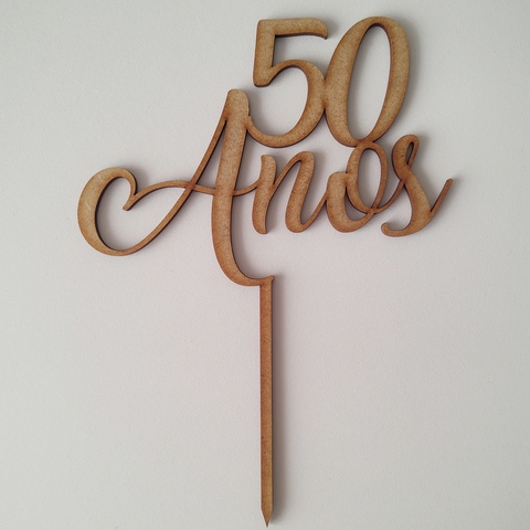 Cake Topper 50 anos, Loja Mimos da Dry