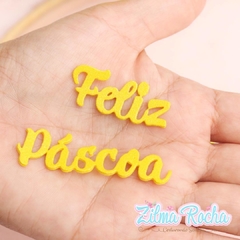 Feliz Páscoa 10 cm 8 unidades - Escolha a cor desejada na internet