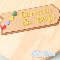 Festa Junina Barraca do Beijo 20 cm - Modelo Plaquinha - Recortes de Feltro - Escolha a Cor da Letra - comprar online