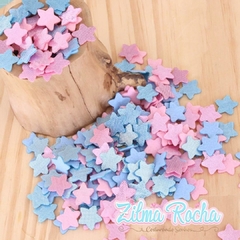 Estrelas em Feltro com Brilho Cute com 1,5 cm