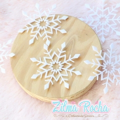 Flocos de Neve Luxo - 5 cm com 15 unidades - comprar online