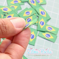 Mini Bandeirinha do Brasil - Termocolante com 2,5 x 1,2 - Manto de Nossa Senhora - comprar online