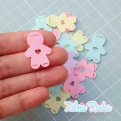 Mini Ginger - 3 cm - Coloridas Natal Candy - 30 Unidades