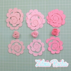 Flor Espiral Tons de Rosa na internet